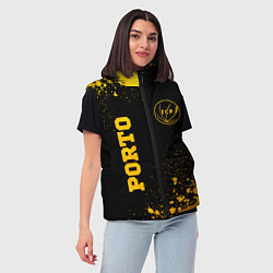 Женский жилет Porto - gold gradient вертикально, цвет: 3D-черный — фото 2