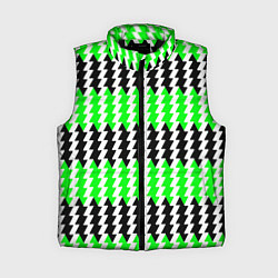 Женский жилет Вертикальные чёрно-зелёные полосы