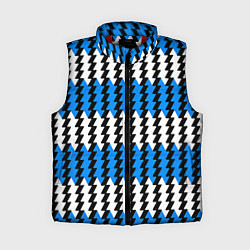 Женский жилет Вертикальные бело-синие полосы