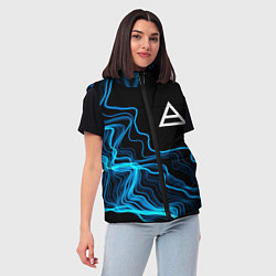Женский жилет Thirty Seconds to Mars sound wave, цвет: 3D-черный — фото 2