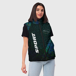 Женский жилет Jaguar sport glitch blue, цвет: 3D-черный — фото 2