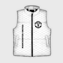 Женский жилет Manchester United sport на светлом фоне вертикальн, цвет: 3D-черный