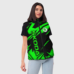 Женский жилет Skoda - green uniform, цвет: 3D-красный — фото 2