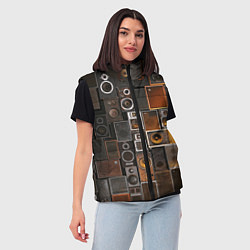 Женский жилет Винтажные колонки, цвет: 3D-светло-серый — фото 2