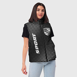 Женский жилет Porsche sport carbon, цвет: 3D-черный — фото 2