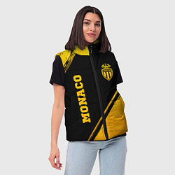 Женский жилет Monaco - gold gradient вертикально, цвет: 3D-черный — фото 2