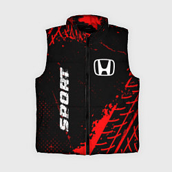 Женский жилет Honda red sport tires, цвет: 3D-черный