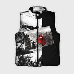 Женский жилет День победы 9 мая коллаж из фронтовых моментов