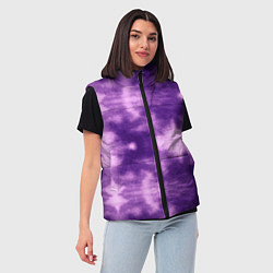 Женский жилет Фиолетовый тайдай, цвет: 3D-черный — фото 2