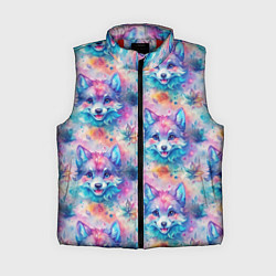 Женский жилет Фурри мордочки волчонка, цвет: 3D-красный