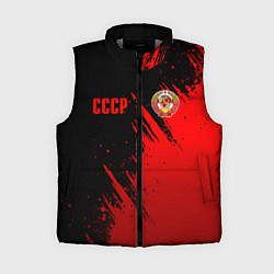 Женский жилет СССР - черно-красный