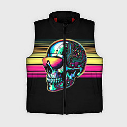 Женский жилет Cyber skull - ai art fantasy