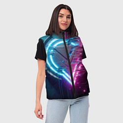Женский жилет Neon geometric abstraction - ai art, цвет: 3D-красный — фото 2