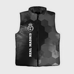 Женский жилет Real Madrid sport на темном фоне по-вертикали, цвет: 3D-черный