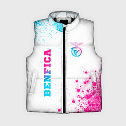 Женский жилет Benfica neon gradient style вертикально, цвет: 3D-черный