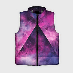 Женский жилет Пирамида в космосе абстракции, цвет: 3D-светло-серый