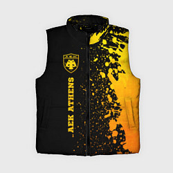 Женский жилет AEK Athens - gold gradient по-вертикали, цвет: 3D-черный