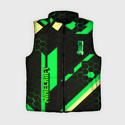 Женский жилет Minecraft creeper game pattern, цвет: 3D-черный