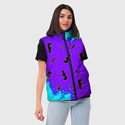 Женский жилет Fortnite neon steel colors epic, цвет: 3D-светло-серый — фото 2
