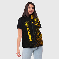 Женский жилет Benfica - gold gradient по-вертикали, цвет: 3D-черный — фото 2