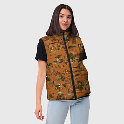 Женский жилет Герои 3 Карта Фабрики, цвет: 3D-светло-серый — фото 2