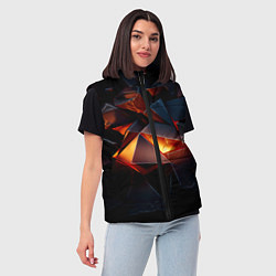 Женский жилет Осколки стали с подсветкой, цвет: 3D-черный — фото 2