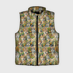 Женский жилет Паттерн волчьих морд