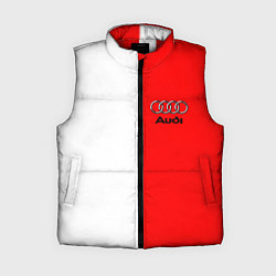Женский жилет AUDI logo полосы, цвет: 3D-красный