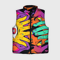Женский жилет Психоделические руки, цвет: 3D-черный