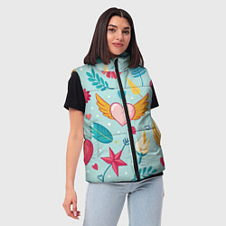 Женский жилет Сердечко с крылышками, цвет: 3D-красный — фото 2