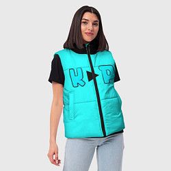 Женский жилет Пердящее сердечко и коты, цвет: 3D-красный — фото 2