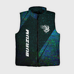 Женский жилет Burzum glitch blue, цвет: 3D-черный