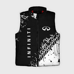 Женский жилет Инфинити: следы от шин