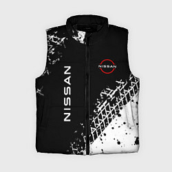 Женский жилет Ниссан: следы от шин, цвет: 3D-черный