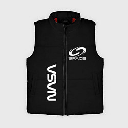 Женский жилет Nasa space logo white, цвет: 3D-красный