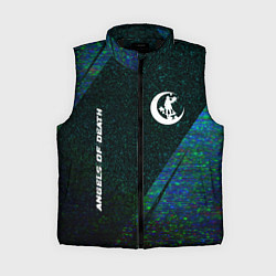 Женский жилет Angels of Death glitch blue, цвет: 3D-черный