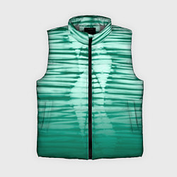 Женский жилет Tie-dye green stripes, цвет: 3D-светло-серый