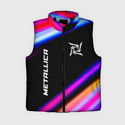 Женский жилет Metallica neon rock lights, цвет: 3D-черный