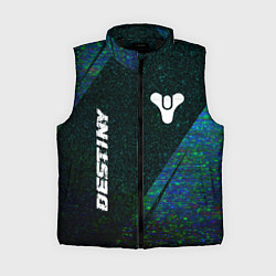 Женский жилет Destiny glitch blue, цвет: 3D-черный