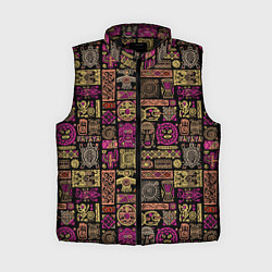 Женский жилет Африка - этнический орнамент, цвет: 3D-черный