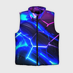 Женский жилет Микс разломленных плит и неоновое свечения