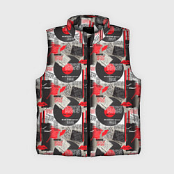 Женский жилет Абстрактный коллаж, цвет: 3D-светло-серый
