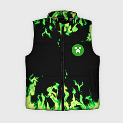 Женский жилет Minecraft green flame