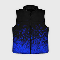 Женский жилет Чёрный и ультрамарин абстрактный, цвет: 3D-черный