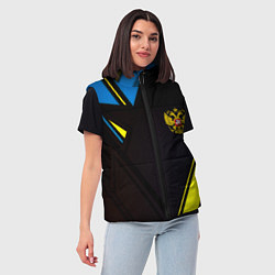 Женский жилет Имперская Россия спорт геомтерия, цвет: 3D-черный — фото 2