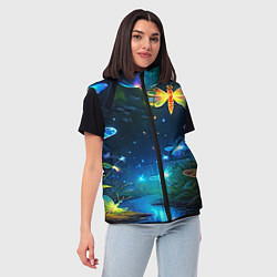 Женский жилет Сказочный лес - бабочки, цвет: 3D-красный — фото 2