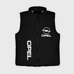 Женский жилет Opel white logo, цвет: 3D-светло-серый