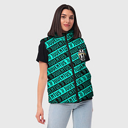 Женский жилет Juventus pattern logo steel, цвет: 3D-черный — фото 2