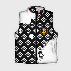 Женский жилет Bitcoin pattern binance