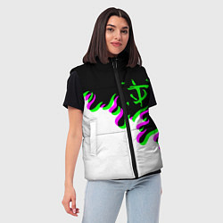 Женский жилет Doom logo fire demon, цвет: 3D-светло-серый — фото 2